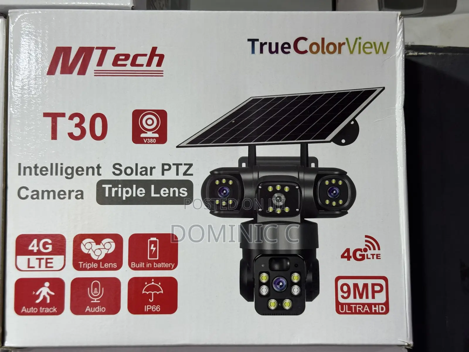 V380 Triple Lens 4g Solar Camera