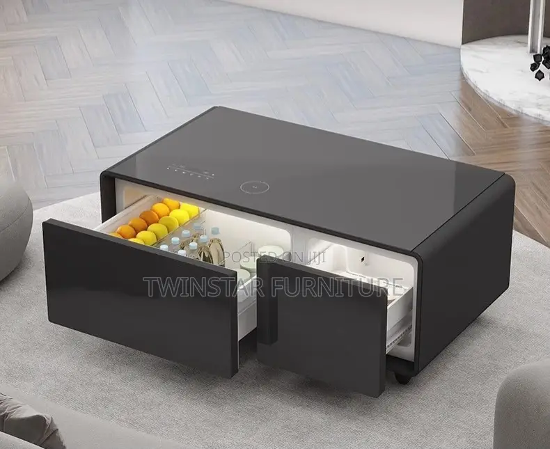 Modern Luxury Refrigerated Centre Table With Bluetooth Usb.