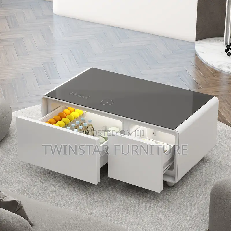 Modern Luxury Refrigerated Centre Table With Bluetooth Usb.