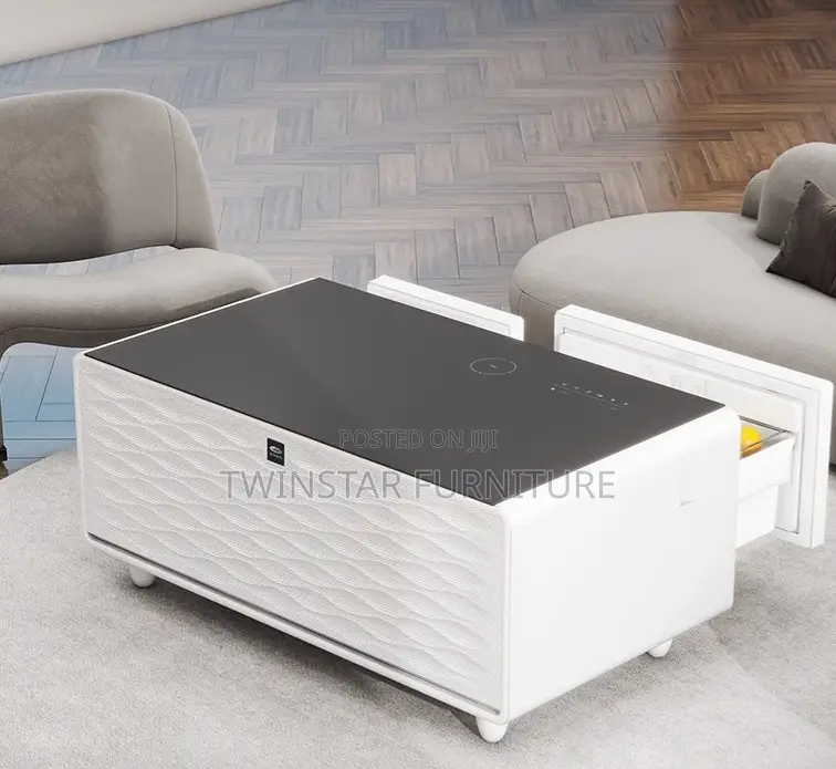 Modern Luxury Refrigerated Centre Table With Bluetooth Usb.