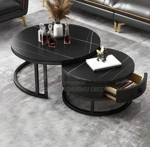 2 in 1 Marble Top Center Table
