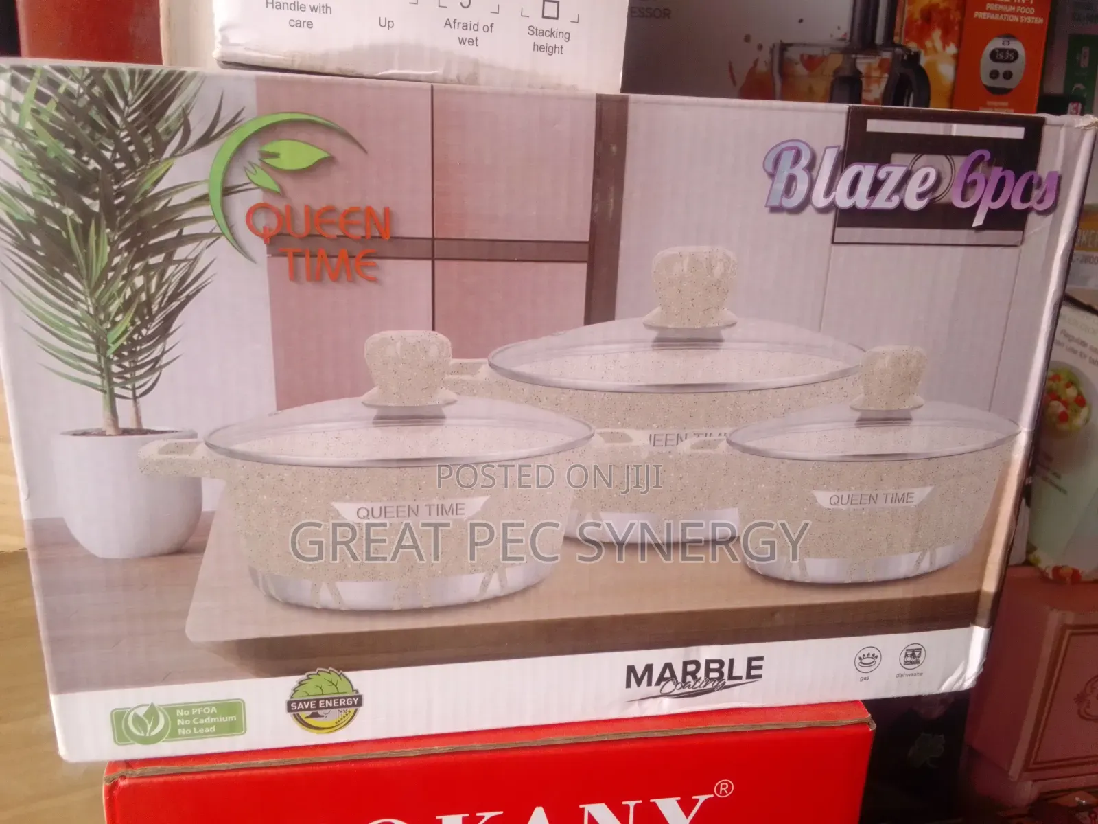 6pcs Queen Time Blaze Marble Coasting