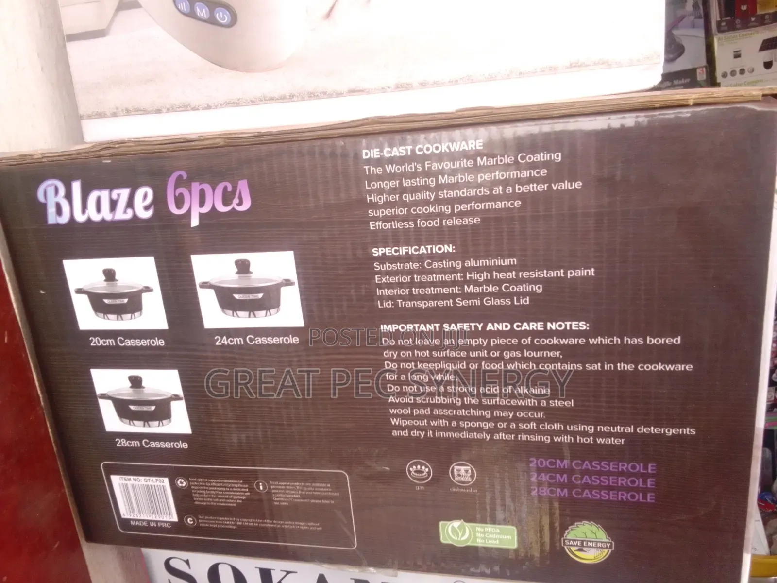 6pcs Queen Time Blaze Marble Coasting