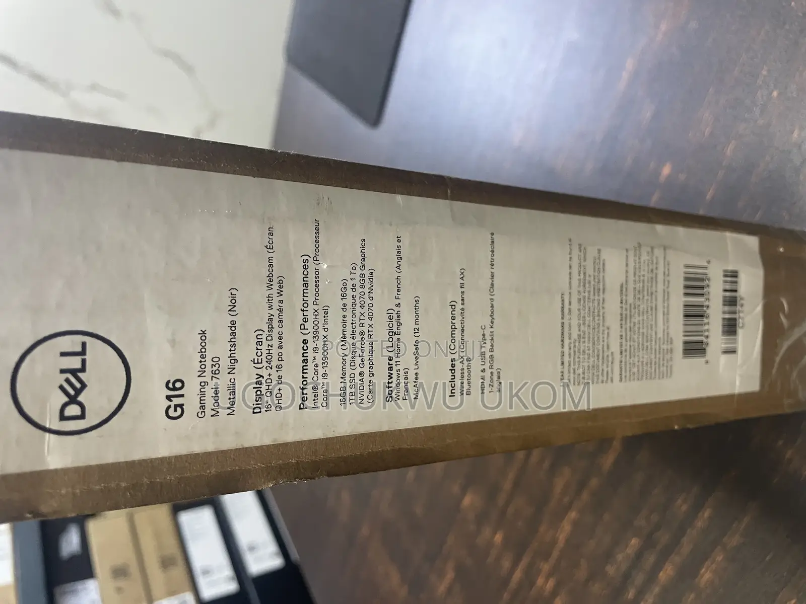 New Laptop Dell G16 7630 16GB Intel Core i9 SSD 1T