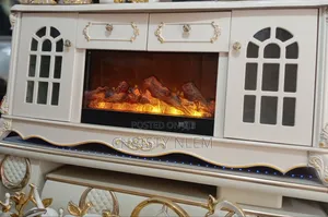 Quality TV Stand With Fire Place Home Decor