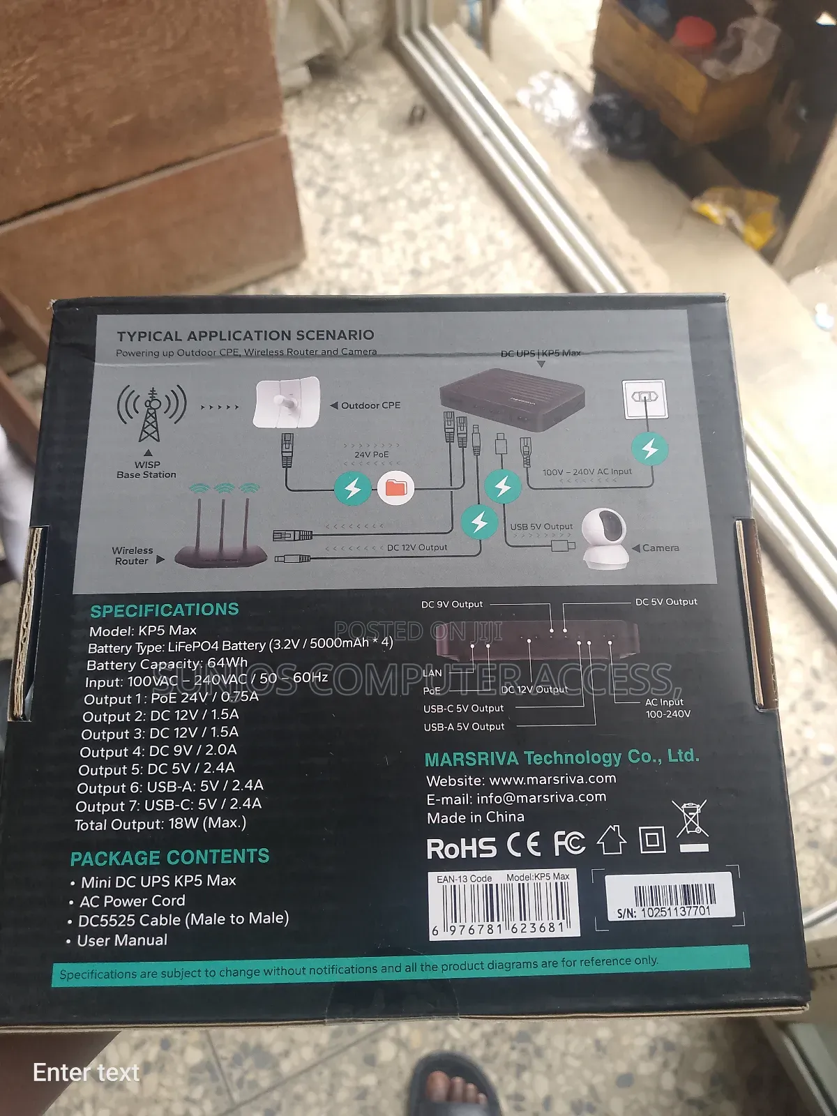 Marsriva Smart Mini Dc Ups Routet