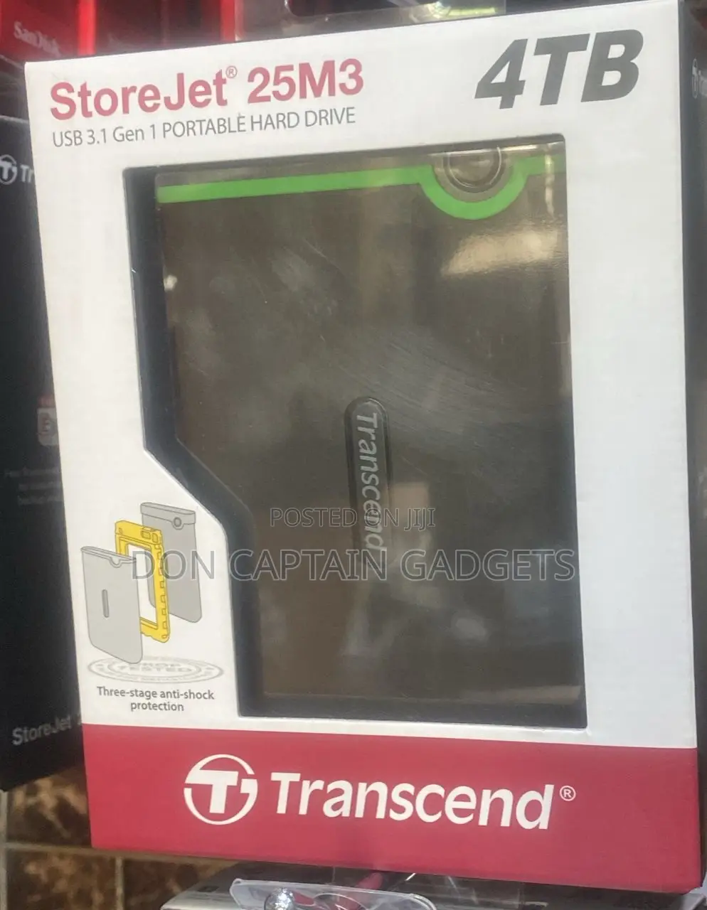 Transcend 4tb Hard Drive Usb 3.1 Gen Storejet 25m3