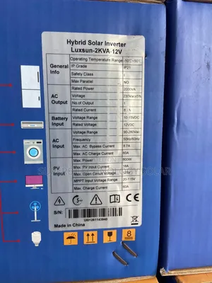 12v 2kw Luxsun Hybrid Inverter With 1yr Warranty