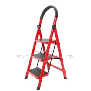 3-Step Foldable Ladder – Strong Steel Frame, Anti-Slip Steps Compact