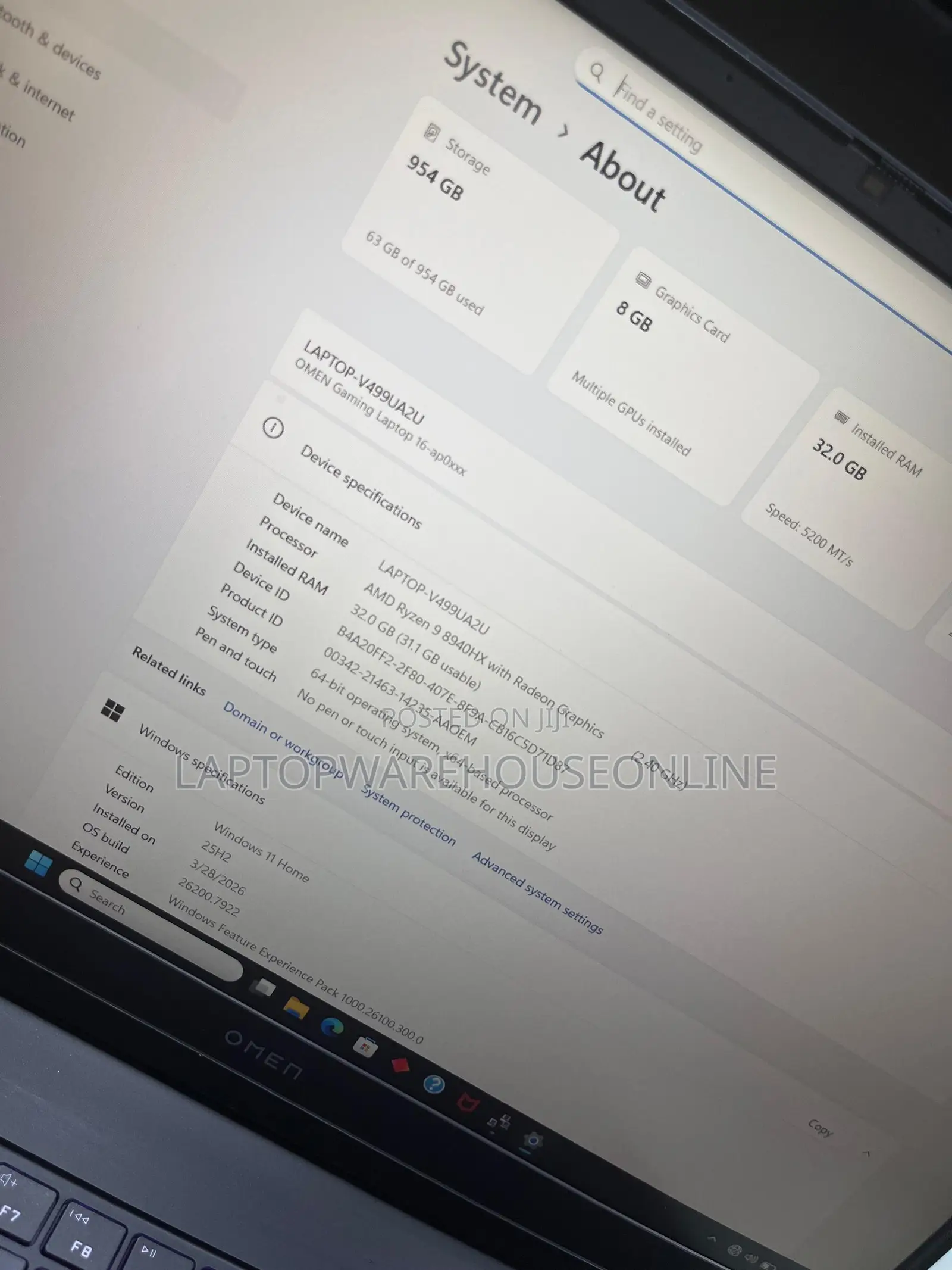 Laptop HP Omen 16 32GB AMD Ryzen 9 SSD 1T