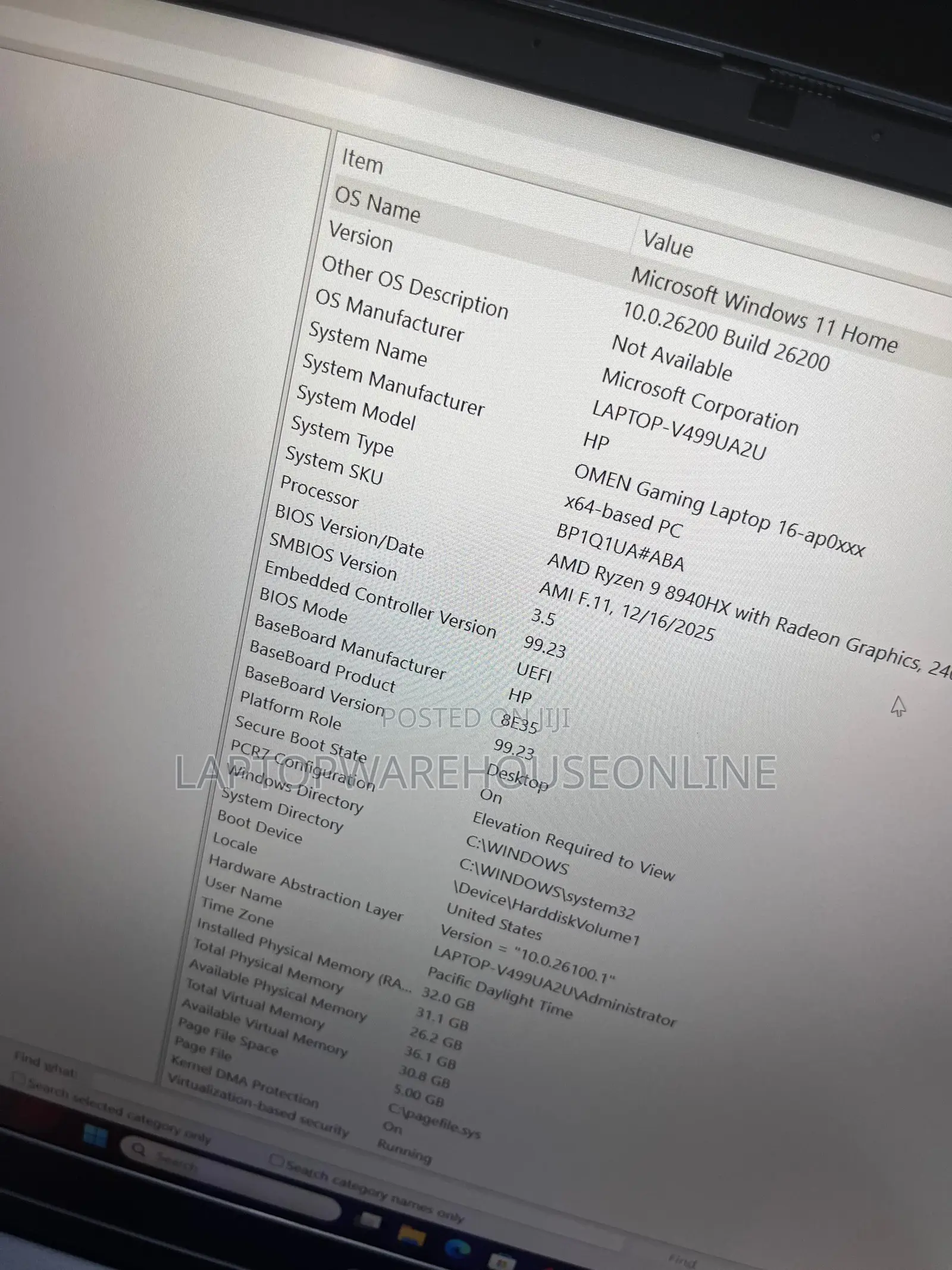 Laptop HP Omen 16 32GB AMD Ryzen 9 SSD 1T