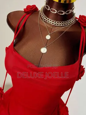 Sexy Red Mini Dress With Rose Knot Spaghetti Strap