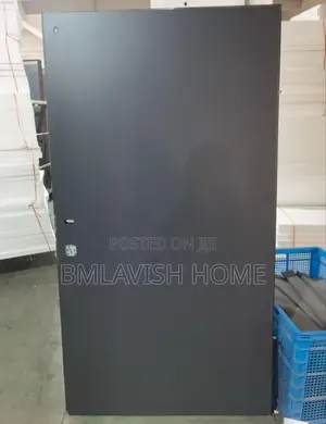 Gray Israeli Steel Security Door 3ft by 7ft Plain Design