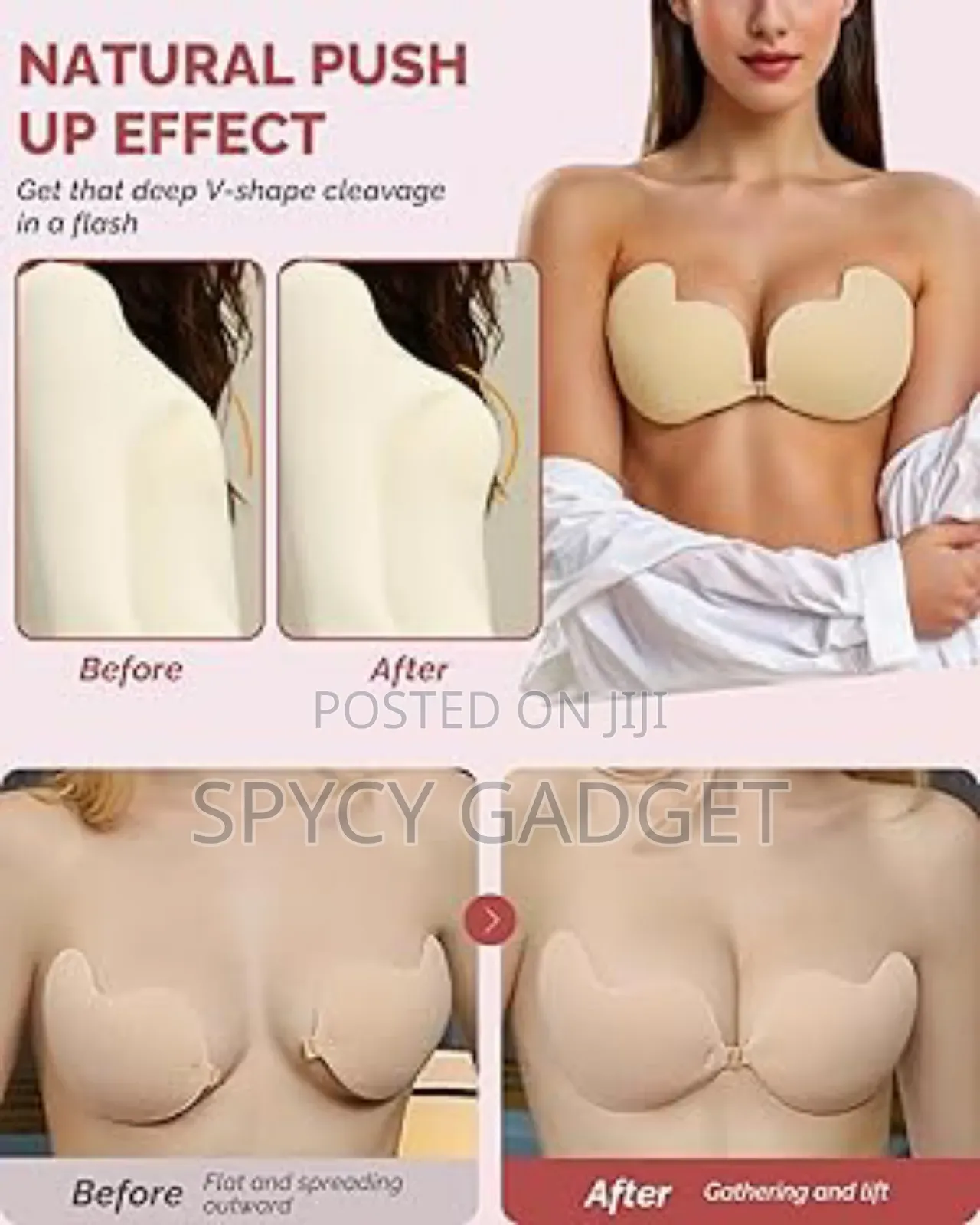 Silicone Strapless Invisible Push Up Bra