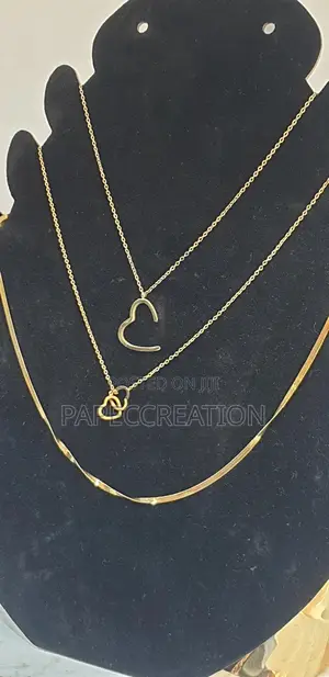 Chain Necklaces With Heart/Flat Snake Necklace.