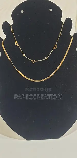 Necklace Snake Chain and a Heart-Embellished Chain