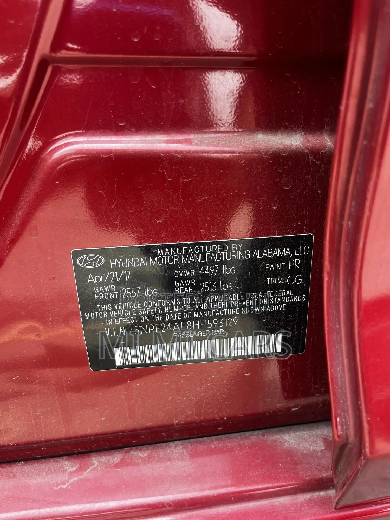 Hyundai Sonata 2017 Red