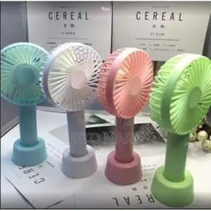 Portable Mini Usb Rechargeable Hand Held Fan + Base