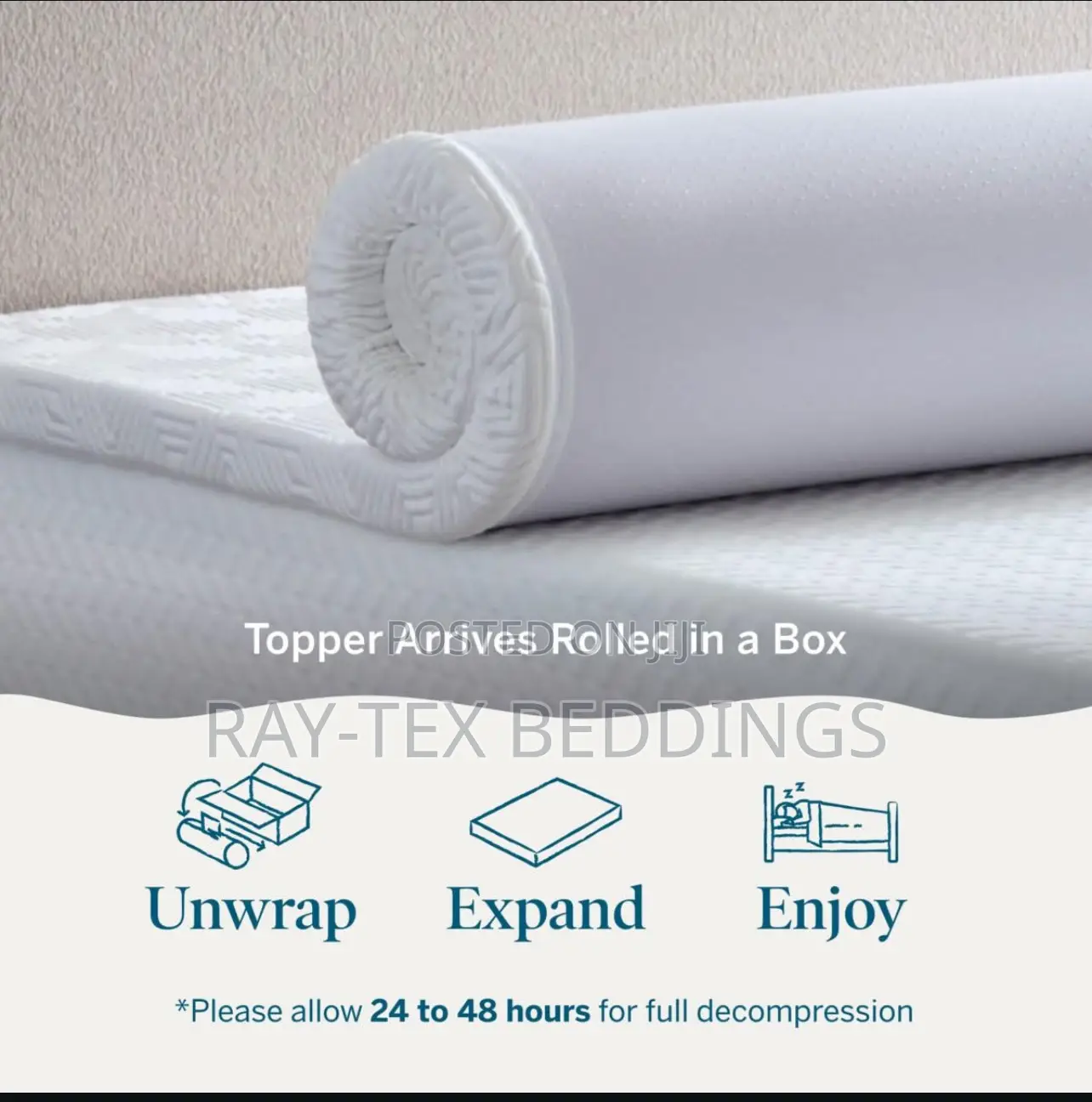 3inch Thick Fluffy Memory Foam Topper