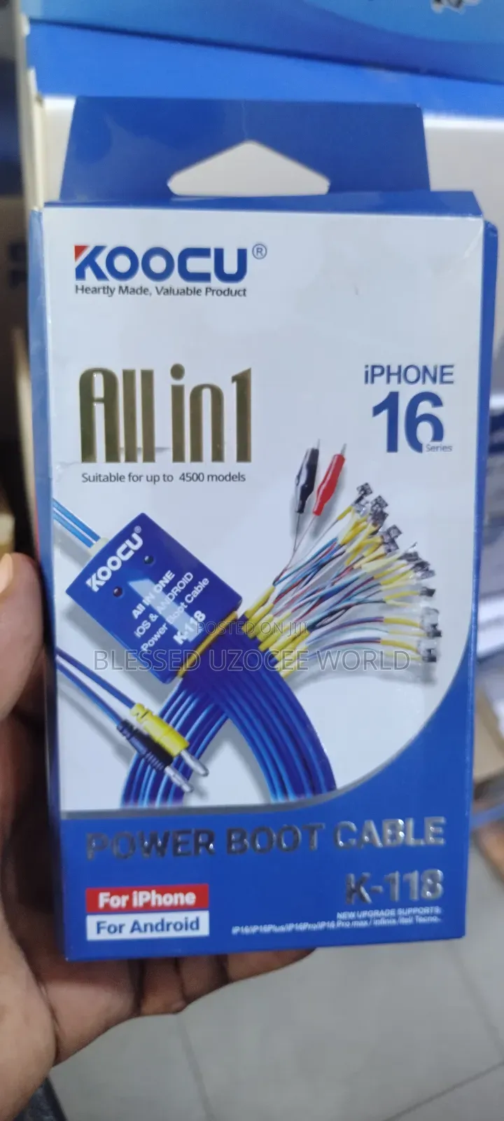 Koocu All in One iPhone to 16 + Android Power Iboot Pro Cable