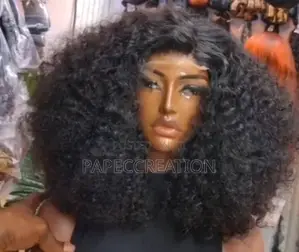 Black Curly Human Hair Wig