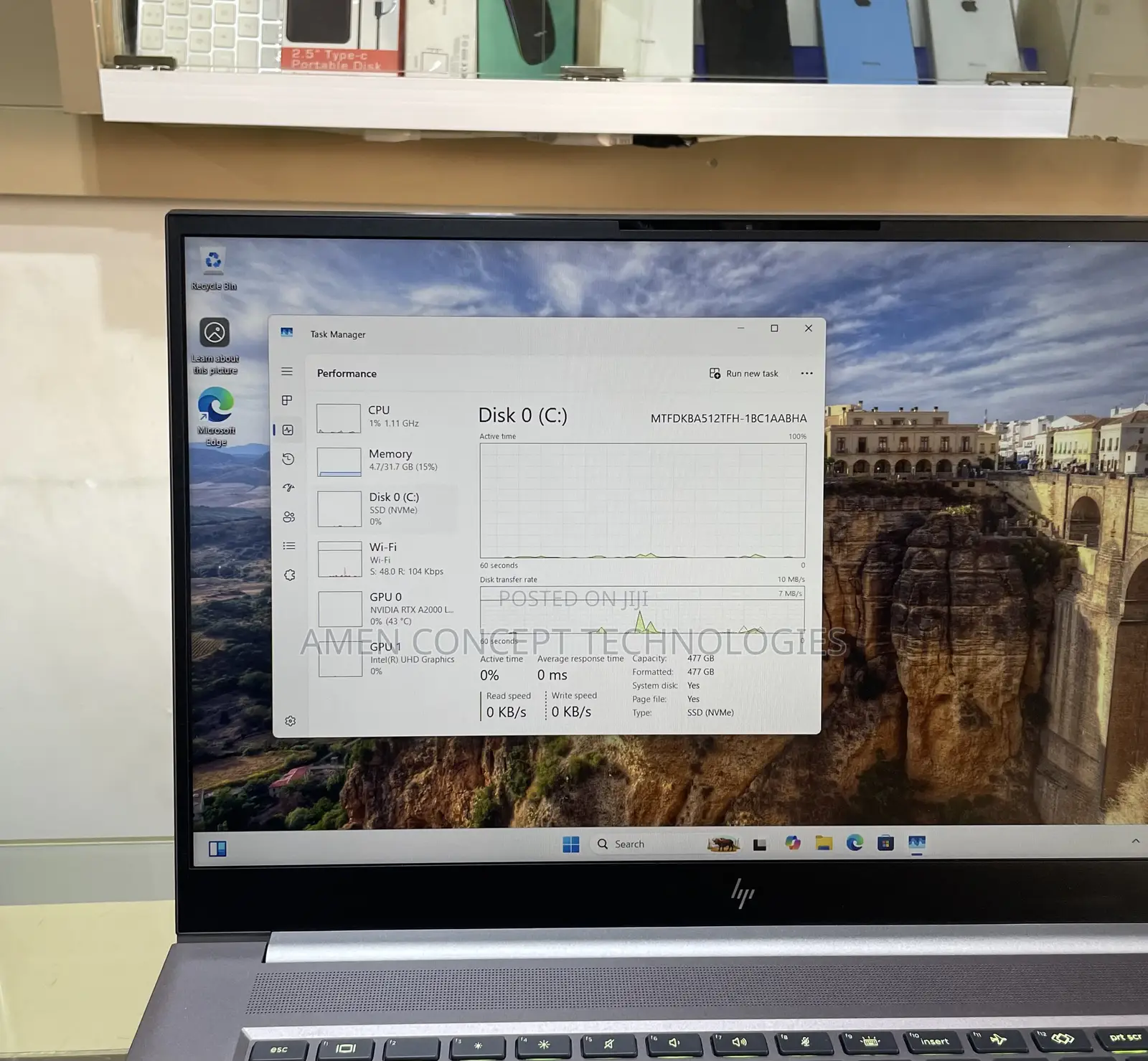 Laptop HP ZBook Studio G8 32GB Intel Core i7 SSD 512GB