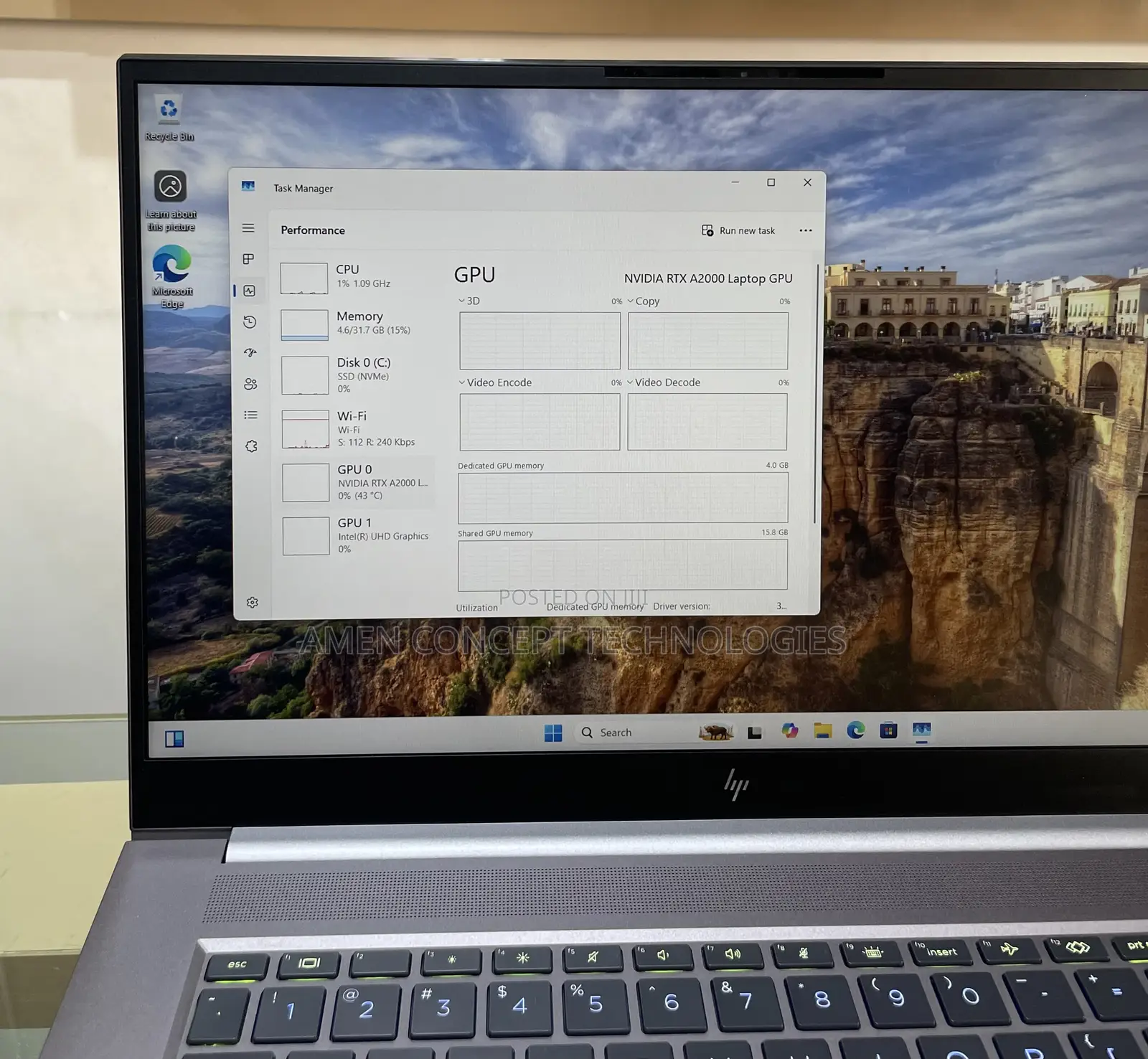 Laptop HP ZBook Studio G8 32GB Intel Core i7 SSD 512GB