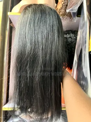 16 Inches Human Hair Straight Frontal Wig