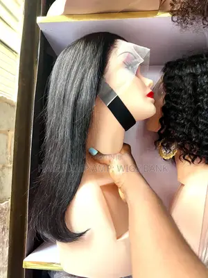 16 Inches Human Hair Straight Frontal Wig