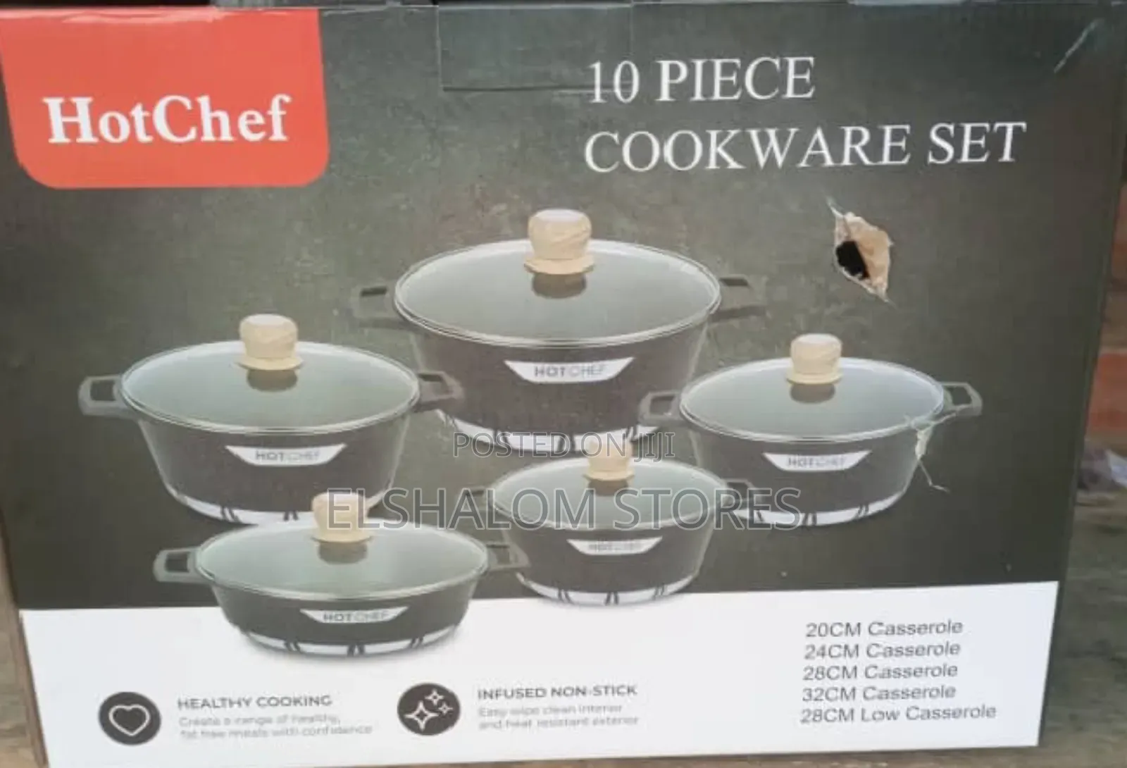10 Pc's Granite Coating Nonstick Cookware Set