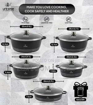 10 Pc's Granite Coating Nonstick Cookware Set