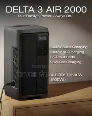 Ecoflow Delta 3 Air 1kva 2kwh Solar Power Station 5yrs Warranty