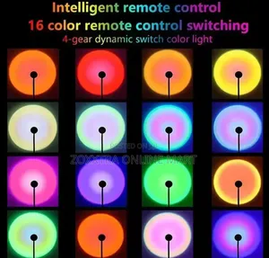 Rainbow Sunset Projection Lamp