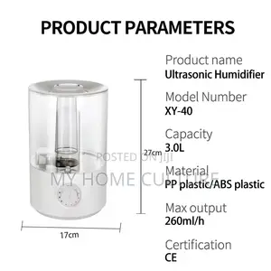 3 Liters Ultrasonic Cool Mist Top Filling Humidifier