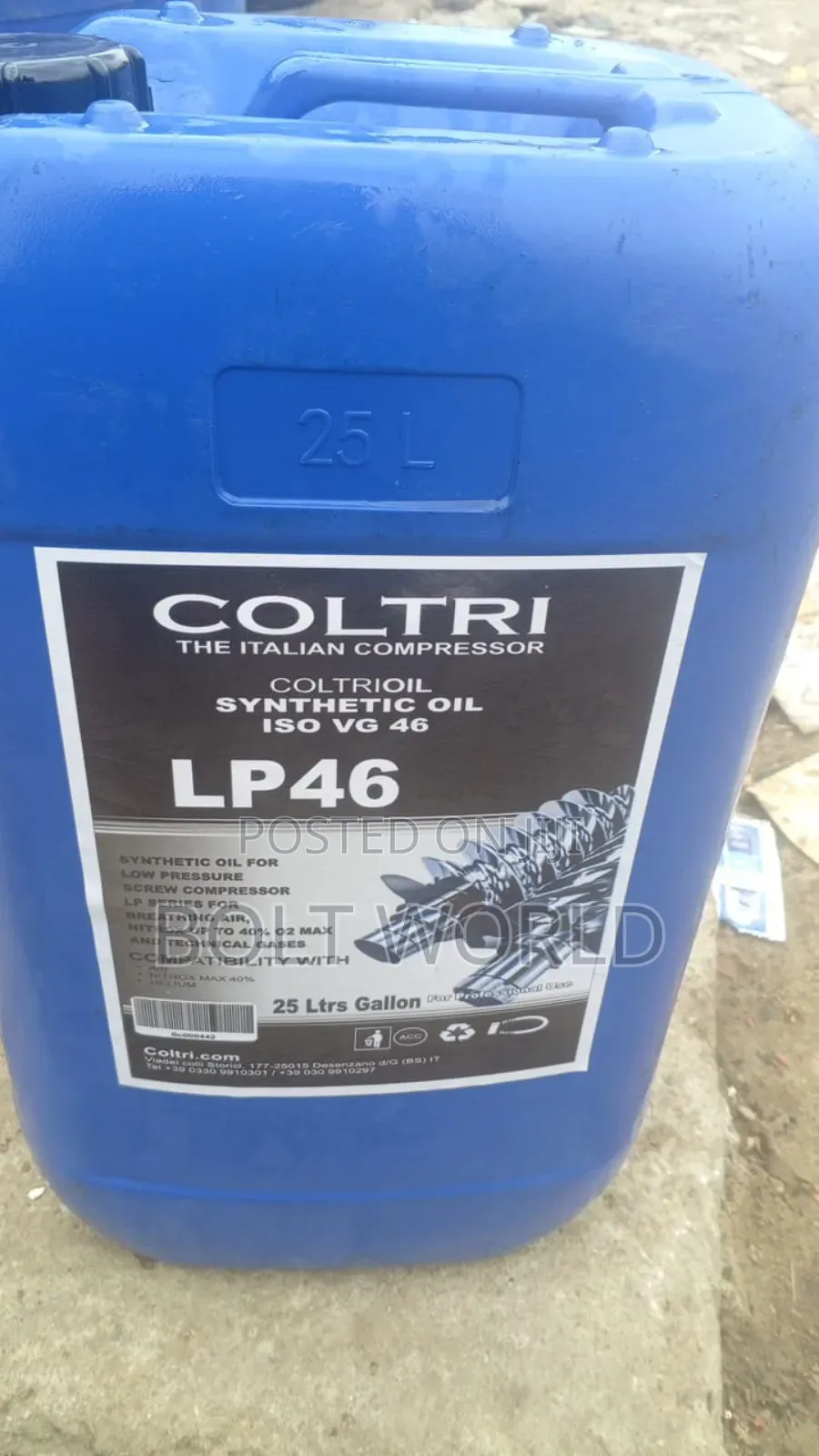 Coltri Lp46 Synthetic Compressor Oil (Iso Vg46) - Bolt World Price: ₦ ...