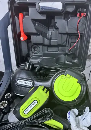 Electric Car Jack Kit + Tire Inflator Pump + Impact