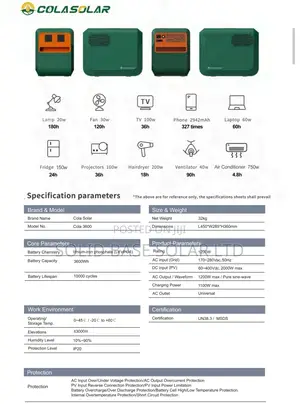 Colasolar 3600 - 1200w + 3600wh