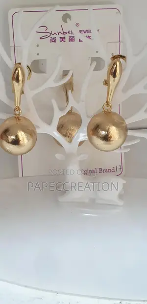 Pedant Earring Sets Gold Ball Drop Sets