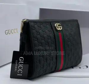 Gucci/Fendi Genuine Leather Designer Men's Luxury Clutch Purse