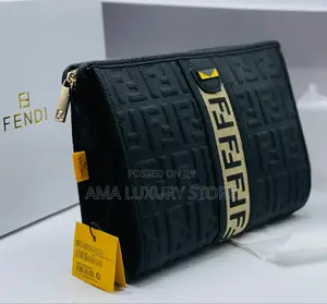 Gucci/Fendi Genuine Leather Designer Men's Luxury Clutch Purse