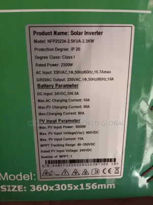 2.5kva Hybrid Solar Inverter 24v