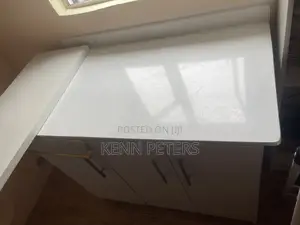 Kitchen Style Office Cabinet With Marble Top With Moveable Table