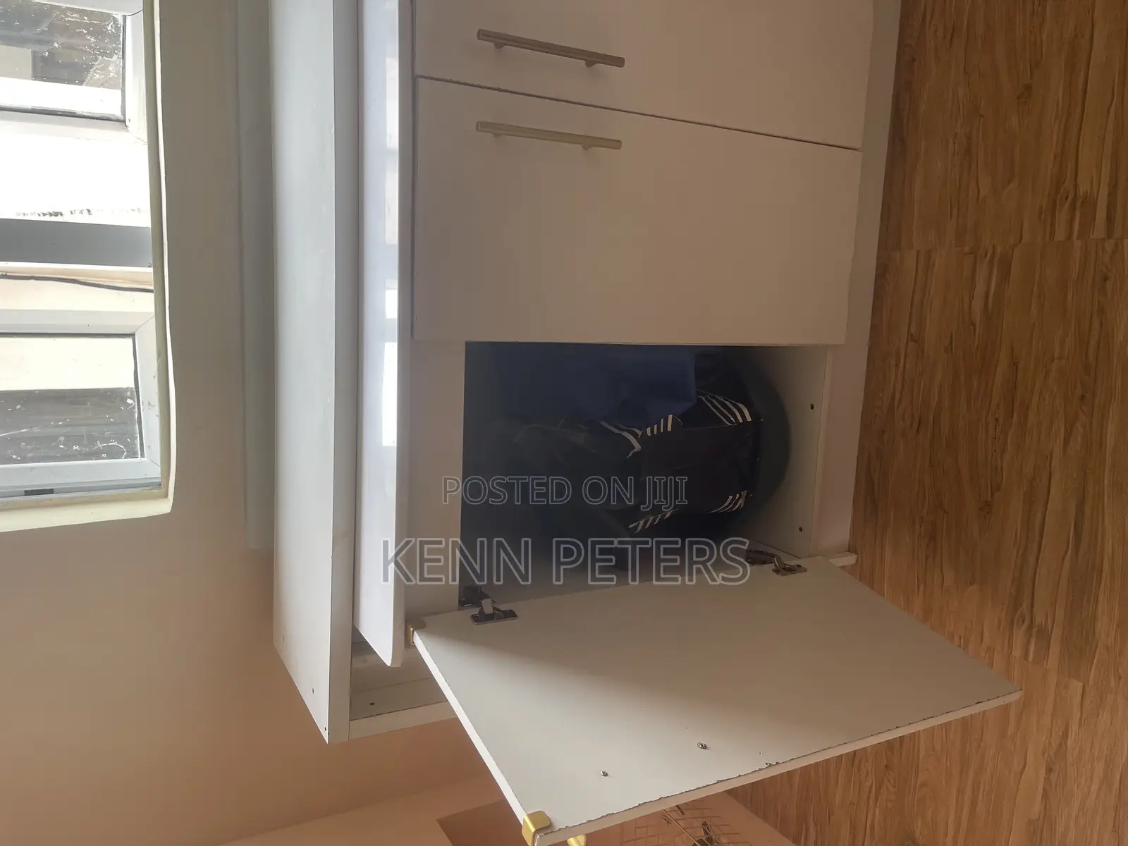 Kitchen Style Office Cabinet With Marble Top With Moveable Table