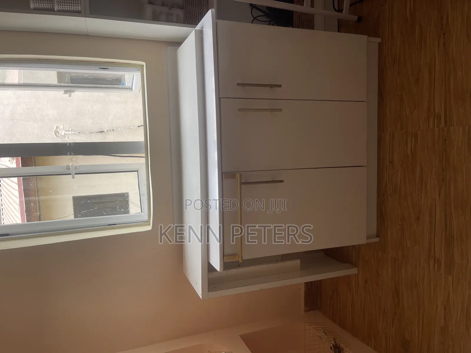 Kitchen Style Office Cabinet With Marble Top With Moveable Table