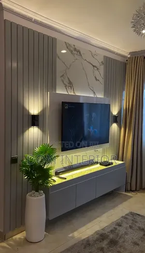 Wall Tv Console With Dual Lights