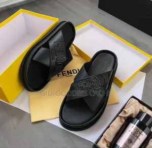 Fendi Cross Slippers