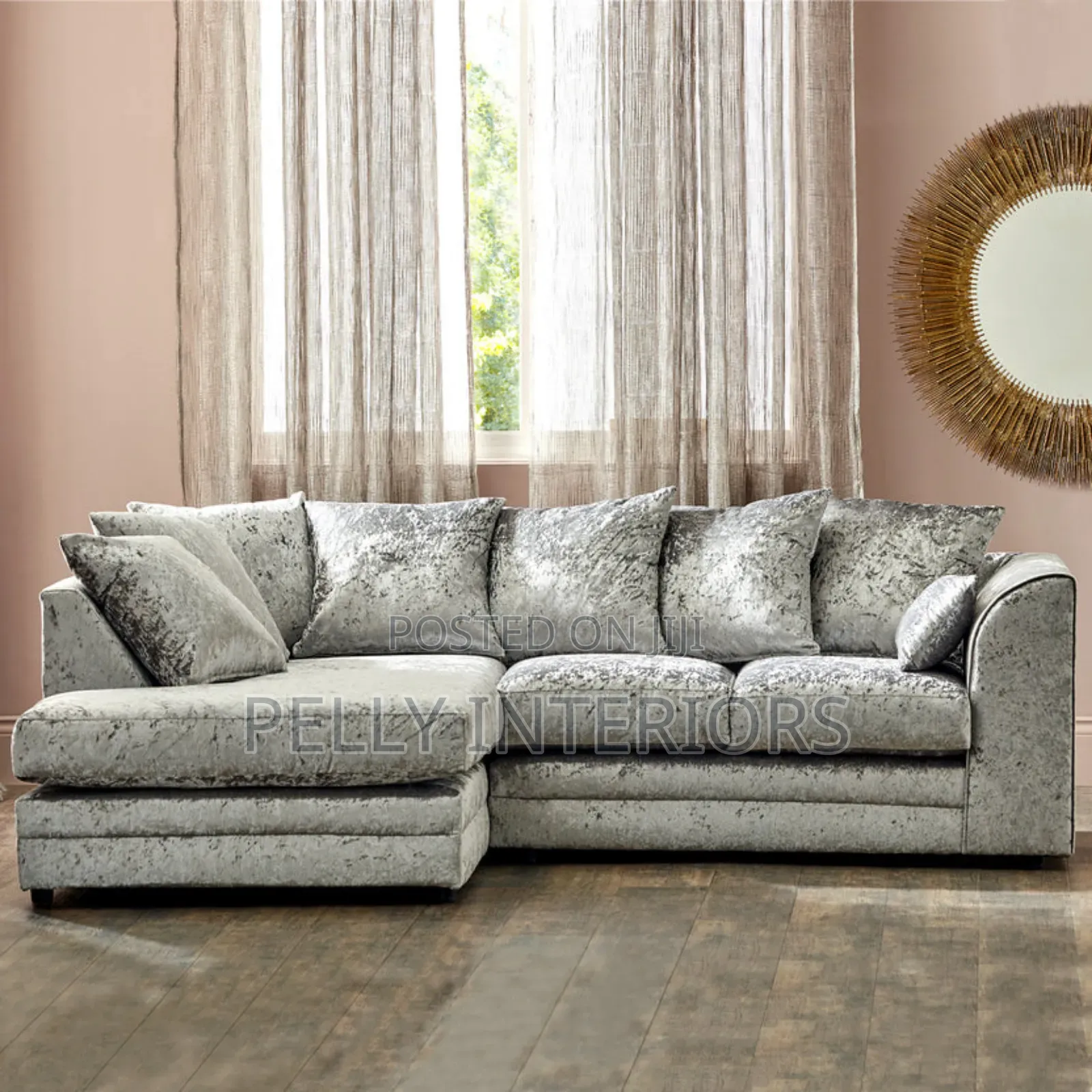 Crushed Velvet Sofa
