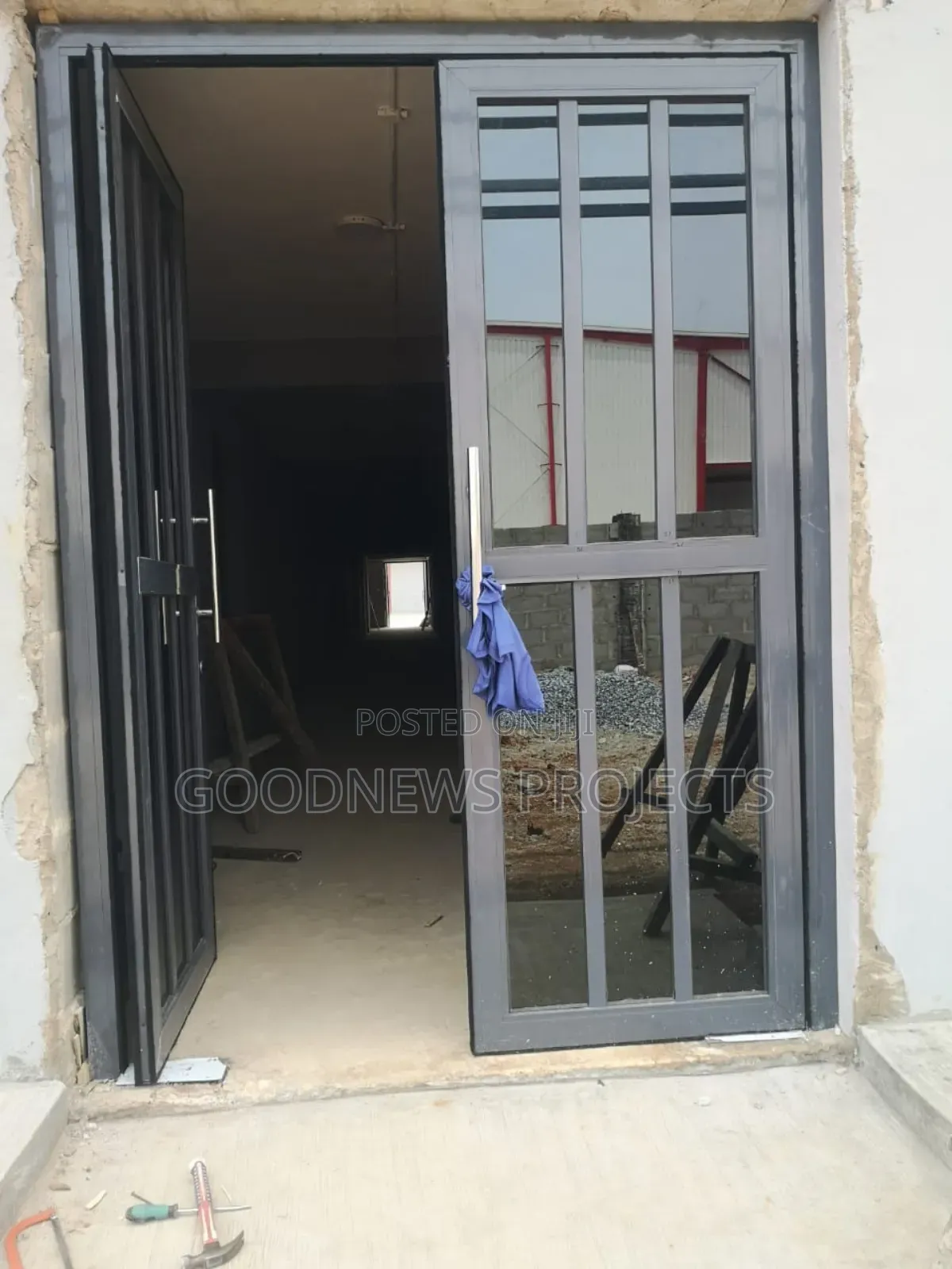 Double Leaf Aluminium Swing Door