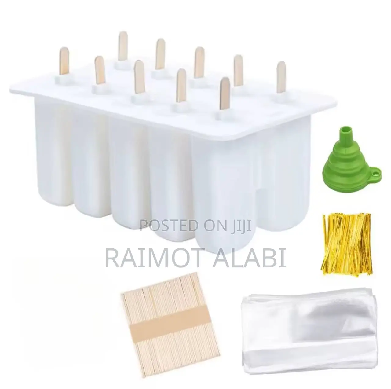 10 Cavity Popsicle Mold With Accessories