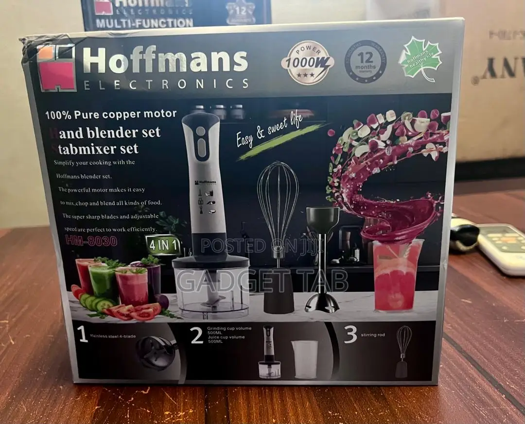Hoffman 4 in 1 Hand Blender Set Multifunction Electronic 1,000w